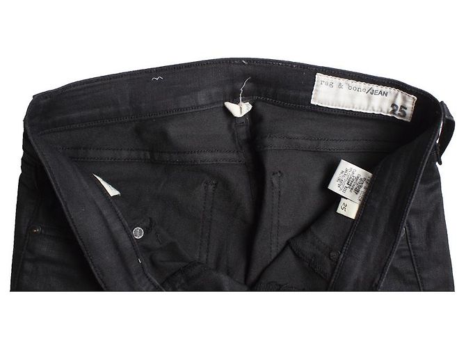 RAG & BONE, black jeans with gloss coating - view 7