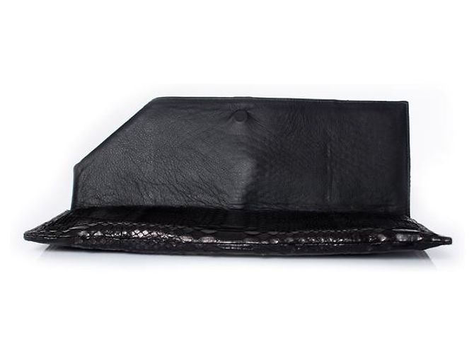 Autre Marque Maison Du Posh, Clutch aus schwarzem Pythonleder - Ansicht 3