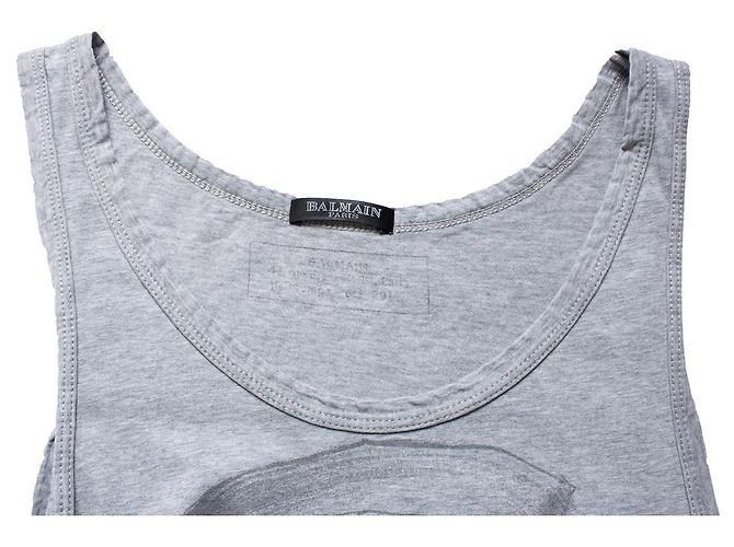 Balmain, regata cinza com estampa - vista 6