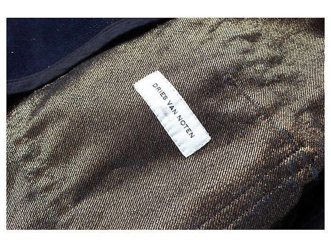 Dries van Noten, Denim-Lurex-Jacke Blau - Ansicht 5