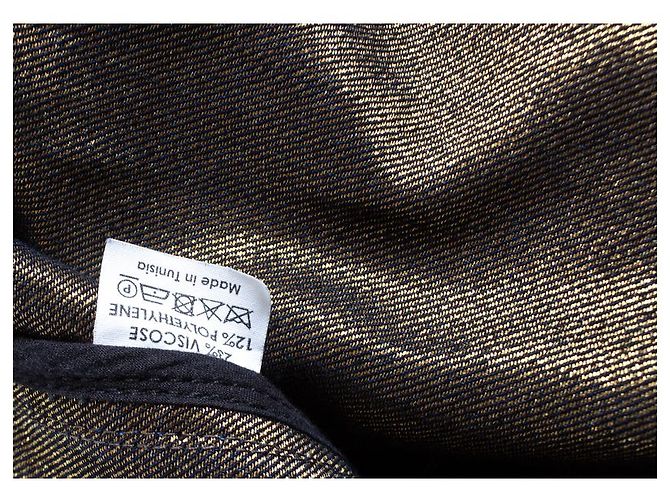 Dries van Noten, Denim-Lurex-Jacke Blau - Ansicht 6