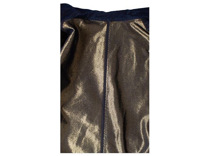 Dries van Noten, Denim-Lurex-Jacke Blau - Ansicht 7