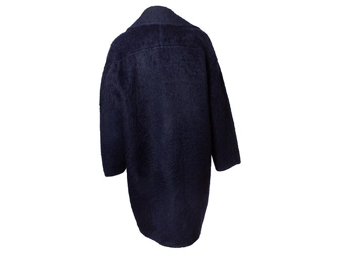 Autre Marque Max Mara, cappotto in alpaca e lana blu - vista 2