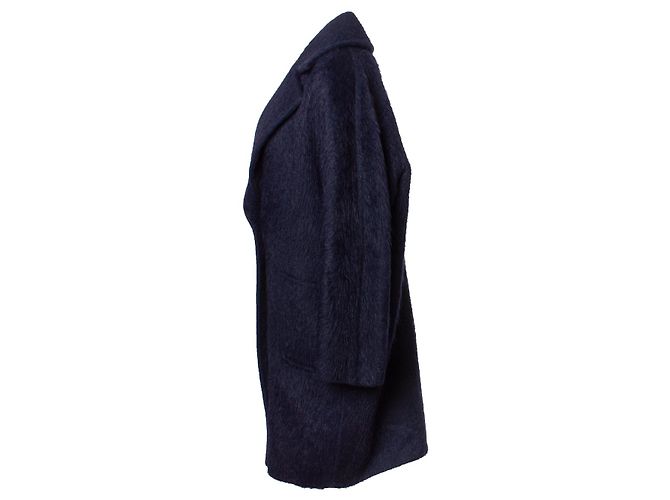Autre Marque Max Mara, cappotto in alpaca e lana blu - vista 3