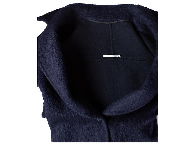 Autre Marque Max Mara, cappotto in alpaca e lana blu - vista 6