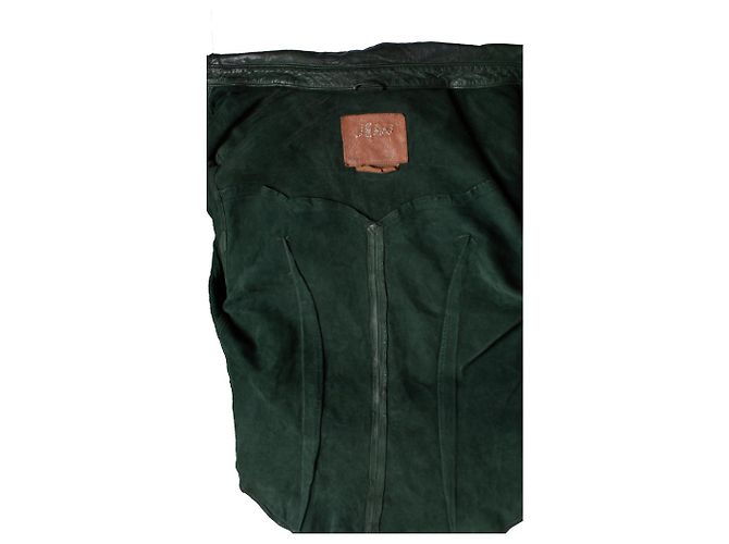 Autre Marque Tienda de vaqueros, camisa de cuero verde - vista 5