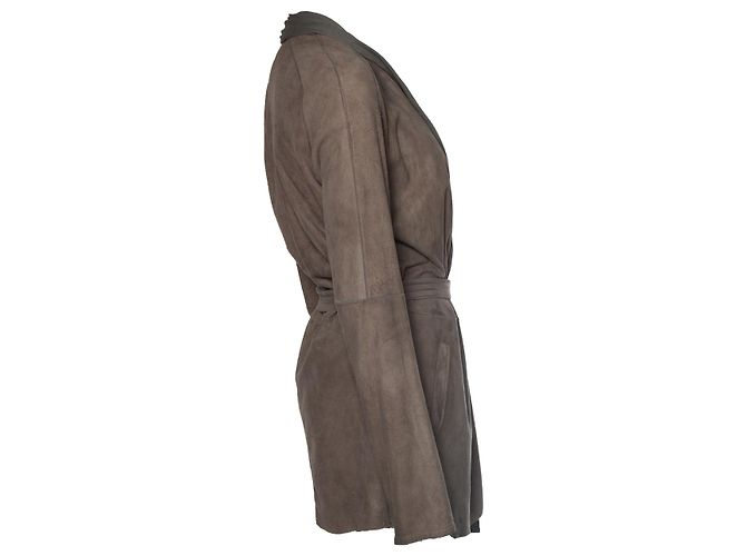 Autre Marque Isaac Sellam-Erfahrung, Wickel-Cardigan in Grün - Ansicht 4
