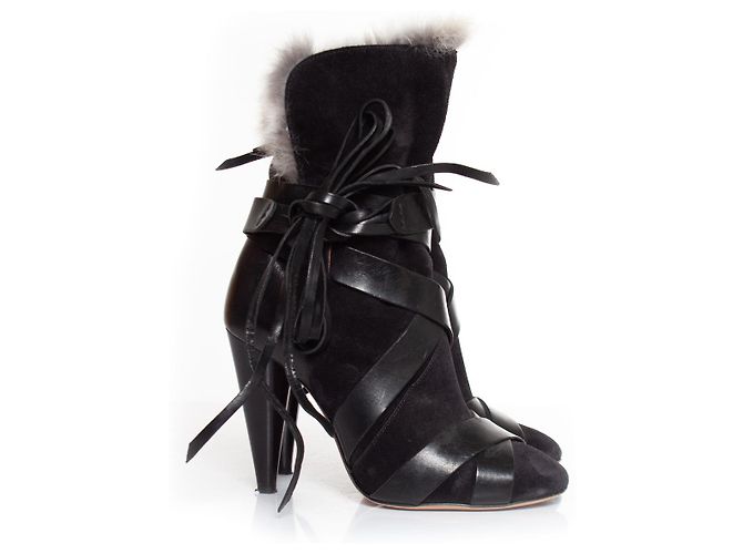 Isabel Marant, Botines Neta de pelo de conejo Negro - vista 4