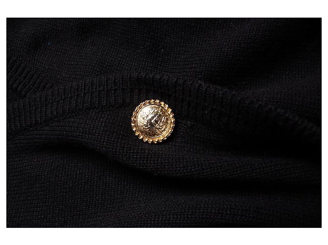 Gianni Versace Couture, schwarze Maxi-Strickjacke - Ansicht 5