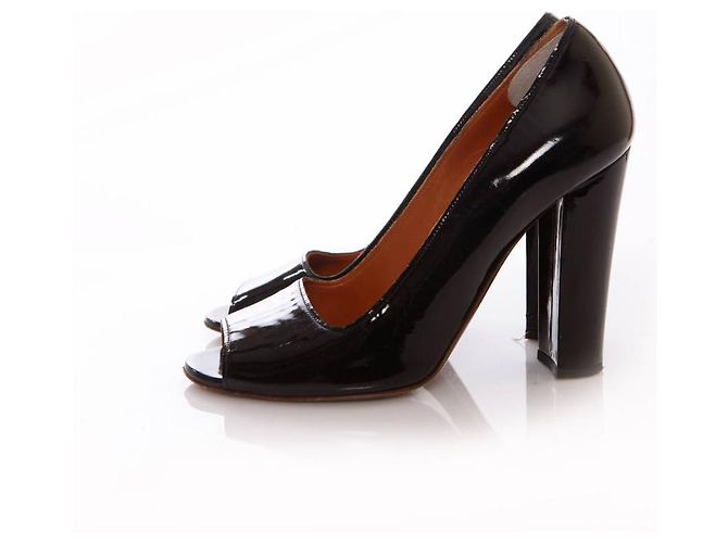 LANVIN,  décolleté spuntate in vernice nera - vista 5