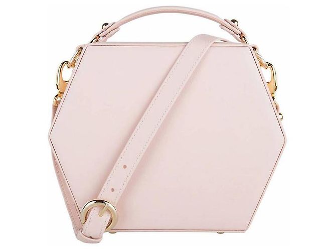 Autre Marque Di Bordon, Borsa Charlee in morbida pelle rosa nude. - vista 3