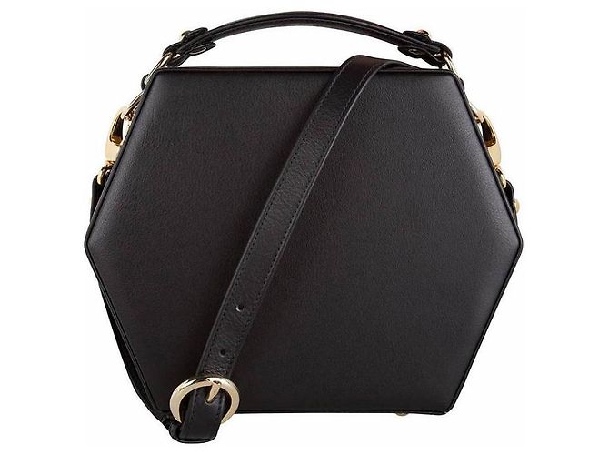 Autre Marque Di Bordon, Borsa Charlee in pelle nera. - vista 2