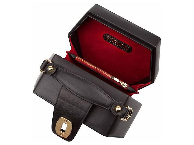 Autre Marque Di Bordon, Borsa Charlee in pelle nera. - vista 3