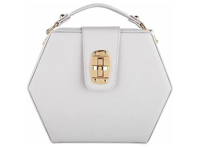 Autre Marque Von Bordon, Weiche Charlee-Tasche aus grauem Leder. - Ansicht 2