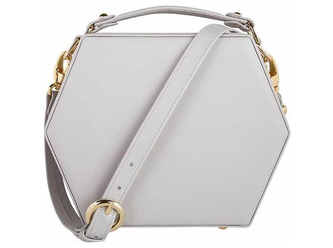Autre Marque Von Bordon, Weiche Charlee-Tasche aus grauem Leder. - Ansicht 3