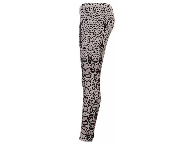 Alaïa, black/white/neutral coloured leopard legging in size 38FR/S. - view 2