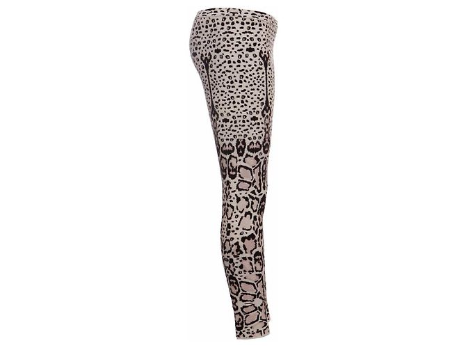 Alaïa, black/white/neutral coloured leopard legging in size 38FR/S. - view 4