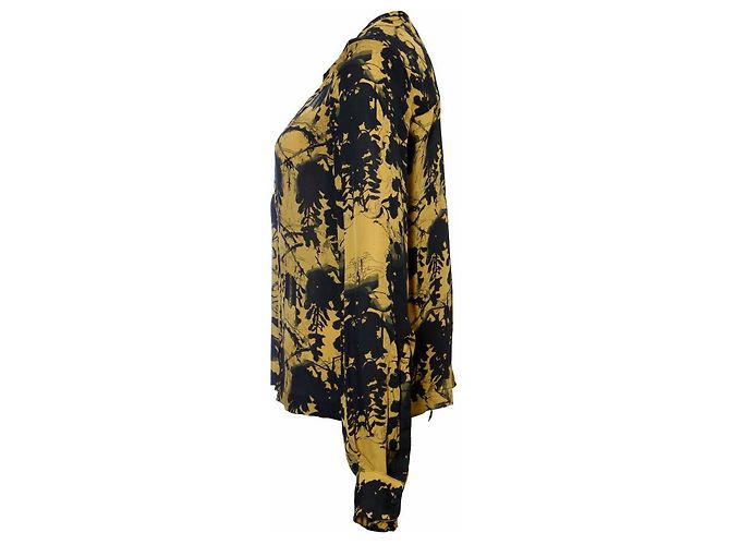 A.L.C BEIM.l.C. Senffarbene Bluse aus Seide - Ansicht 4