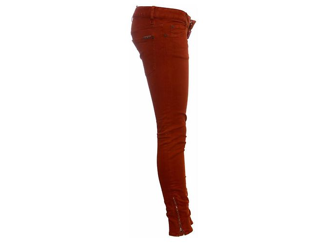 Dsquared2, naranja/Vaqueros biker rojos con detalles plateados en la talla IT40/S. - vista 4