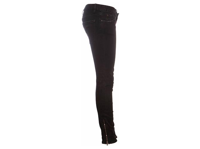 Dsquared2, schwarze Jeans mit silberner Hardware. - Ansicht 3