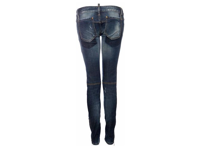 Dsquared2, mittelblaue Bikerjeans - Ansicht 3