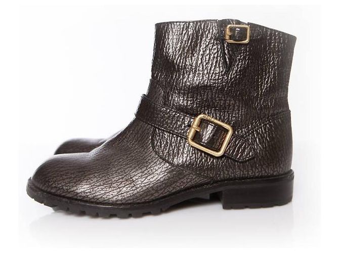 Marc by Marc Jacobs, stivali biker in pelle bronzo. - vista 2