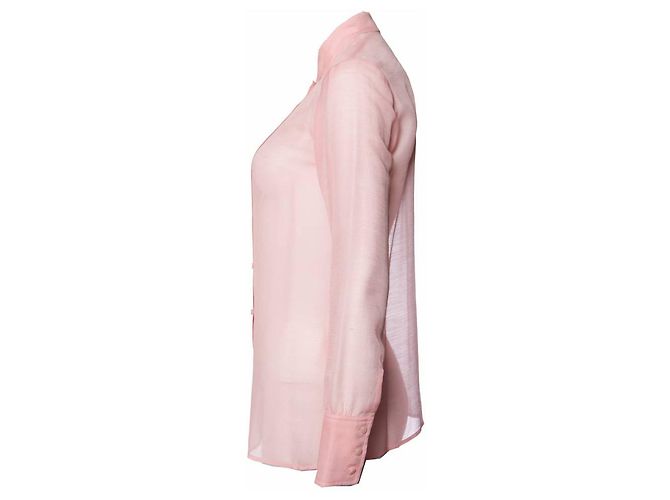 Autre Marque Tomás Rosa, Blusa rosa semitransparente. - vista 4
