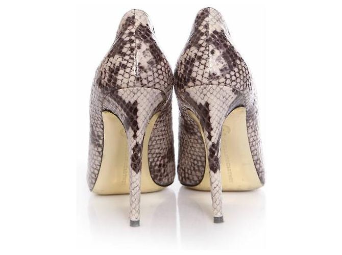 Stella Mc Cartney Stella McCartney, Neutrale Sky-Python-Pumps aus Leder. - Ansicht 3