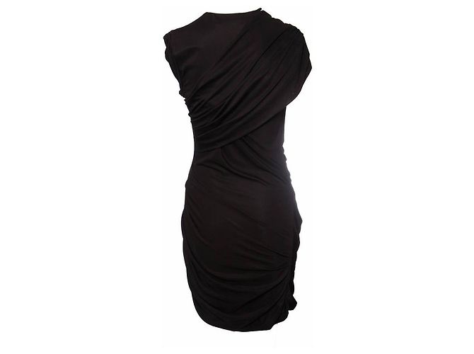 Alexander Wang, Schwarzes Faltenkleid. - Ansicht 3