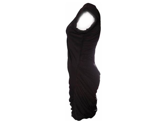 Alexander Wang, Schwarzes Faltenkleid. - Ansicht 5