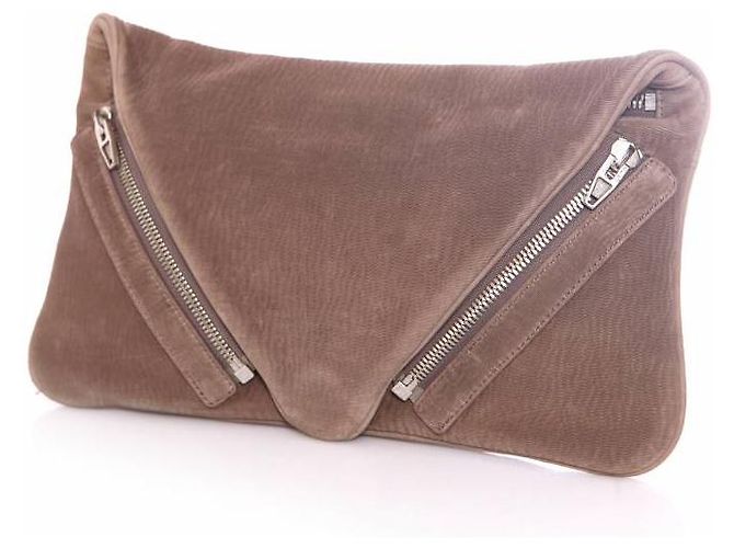 Alexander Wang, Bolso de mano Jena de piel cortada con láser en marrón. - vista 2