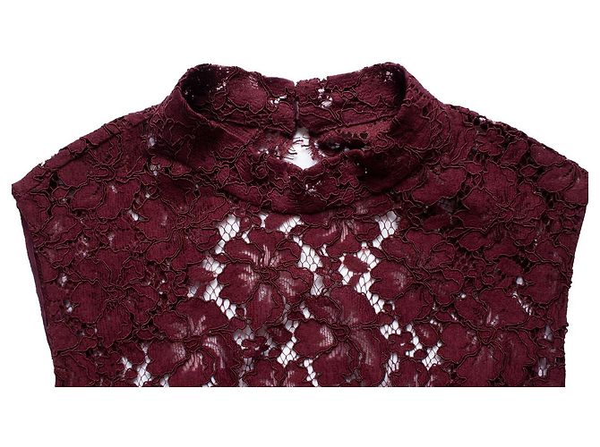Sandro, Vestido de encaje con espalda abierta Roja - vista 6