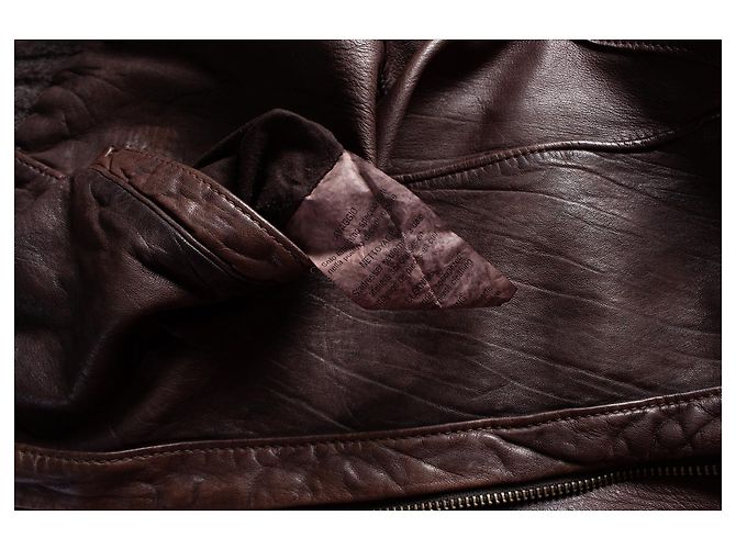 Autre Marque GMS-75, brown hooded leather jacket - view 7