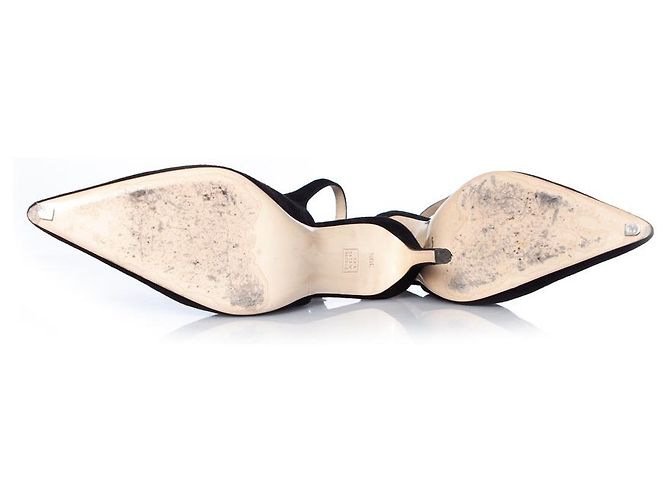 Autre Marque Feraggio, tacco slingback in camoscio nero - vista 7