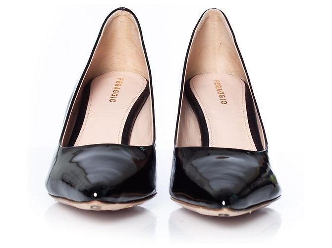 Autre Marque Feraggio, schwarzer Lackleder-Pumps - Ansicht 3