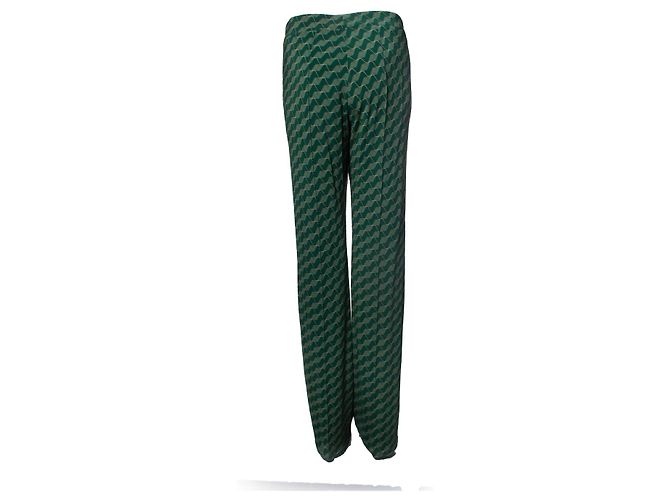 Autre Marque SIYU, pantalones verdes con estampado gráfico - vista 2