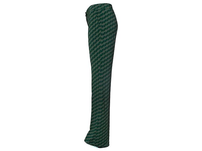 Autre Marque SIYU, pantalones verdes con estampado gráfico - vista 4