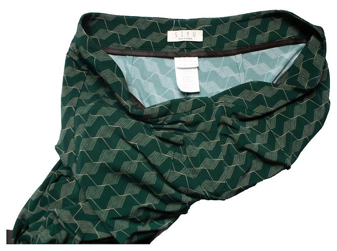 Autre Marque SIYU, pantalones verdes con estampado gráfico - vista 5