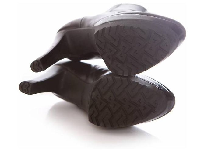 sergio rossi, Botas de plataforma de piel negra en talla. 36.5. Negro - vista 7