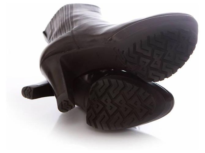 sergio rossi, Botas de plataforma de piel negra en talla. 37. Negro - vista 6