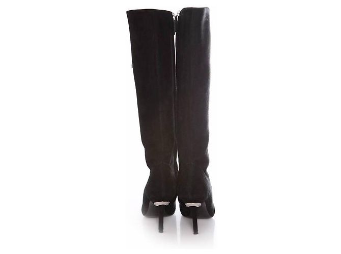 Louis Vuitton, botas de ante negro en tamaño 37. - vista 3