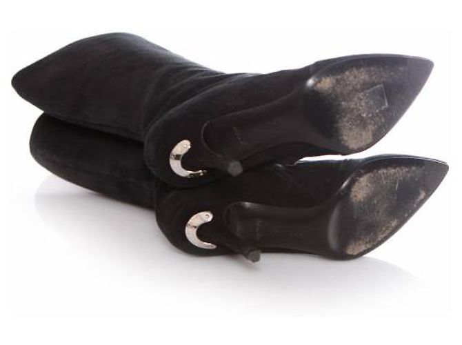 Louis Vuitton, botas de ante negro en tamaño 37. - vista 6