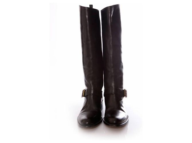 Sartore, botas de montar a caballo de cuero negro. - vista 3