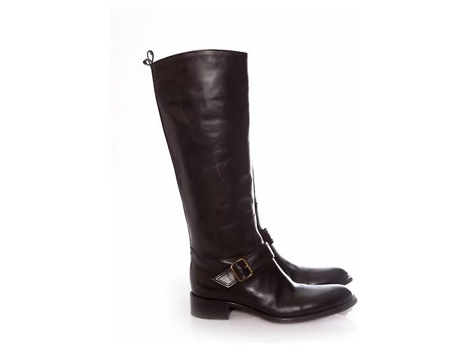 Sartore, botas de montar a caballo de cuero negro. - vista 4