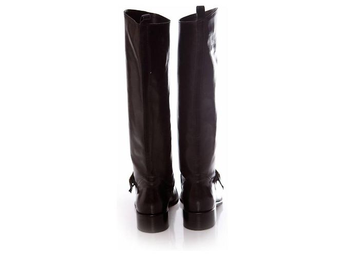 Sartore, botas de montar a caballo de cuero negro. - vista 5