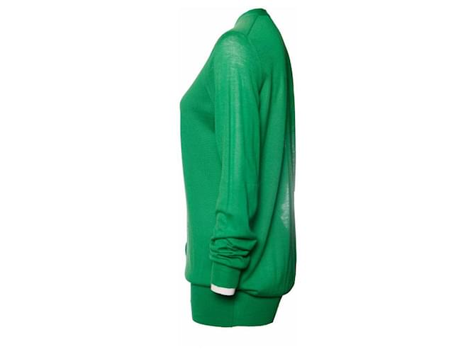 Céline Celine, Apfelgrüner Kaschmir-Cardigan. - Ansicht 4