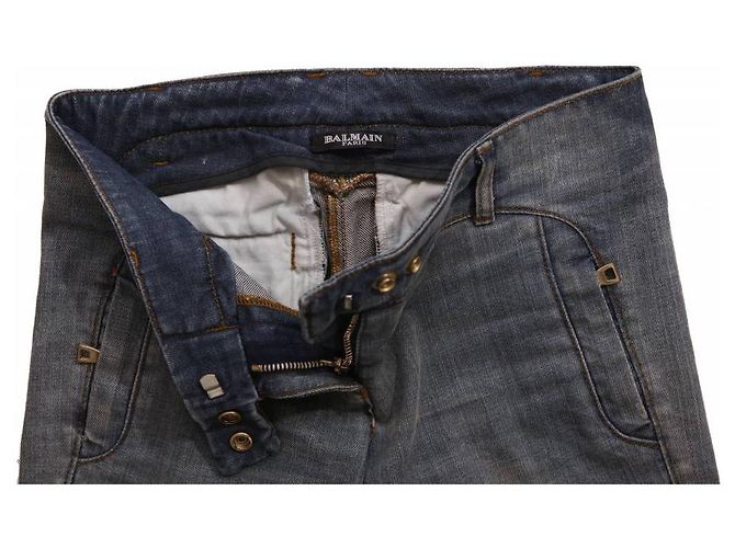 Balmain Balmaın, jeans biker azul claro en talla 36fr/XS. - vista 6