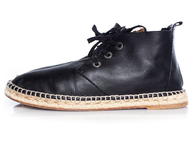 Balenciaga, Espadrillas con lacci in pelle Nero - vista 2