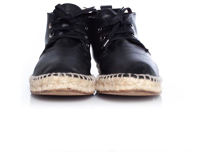 Balenciaga, Espadrillas con lacci in pelle Nero - vista 3