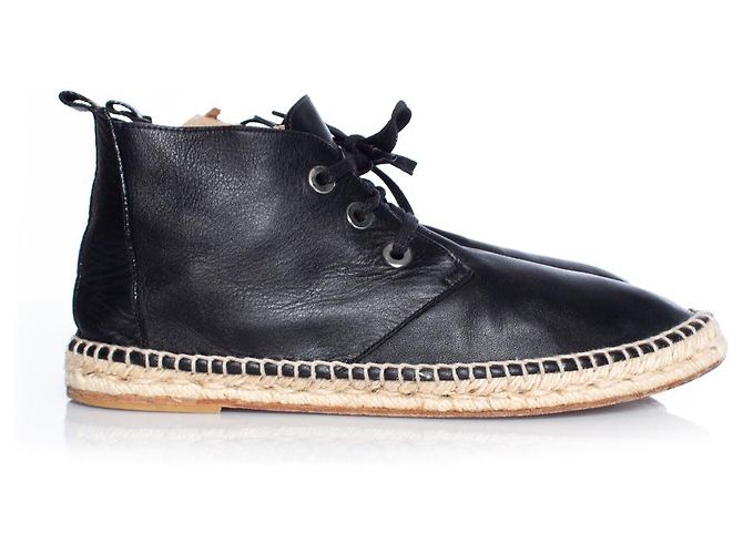 Balenciaga, Espadrillas con lacci in pelle Nero - vista 4